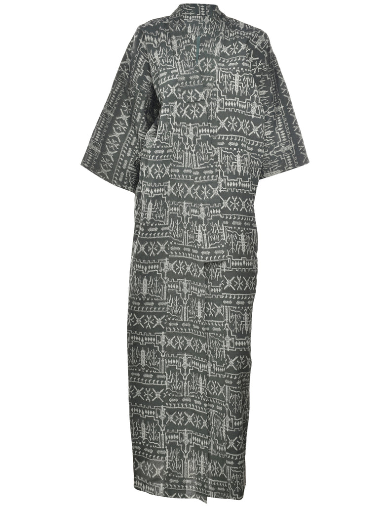 A Print Full Length Kimono - XL