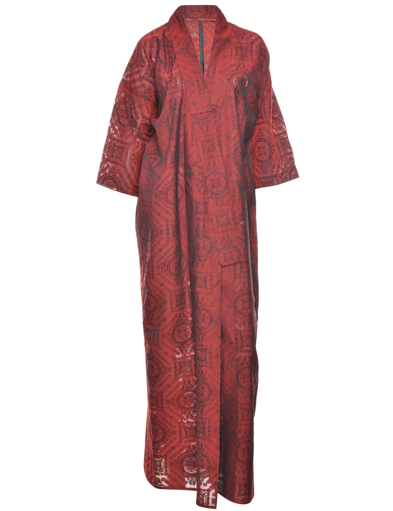 A Print Full Length Kimono - XL