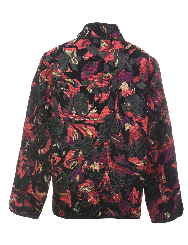 Abstract Floral Pattern Multi-Colour Tapestry Jacket - L