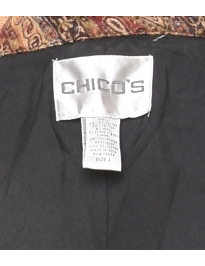 Abstract Floral Pattern Multi-Colour Tapestry Jacket - S