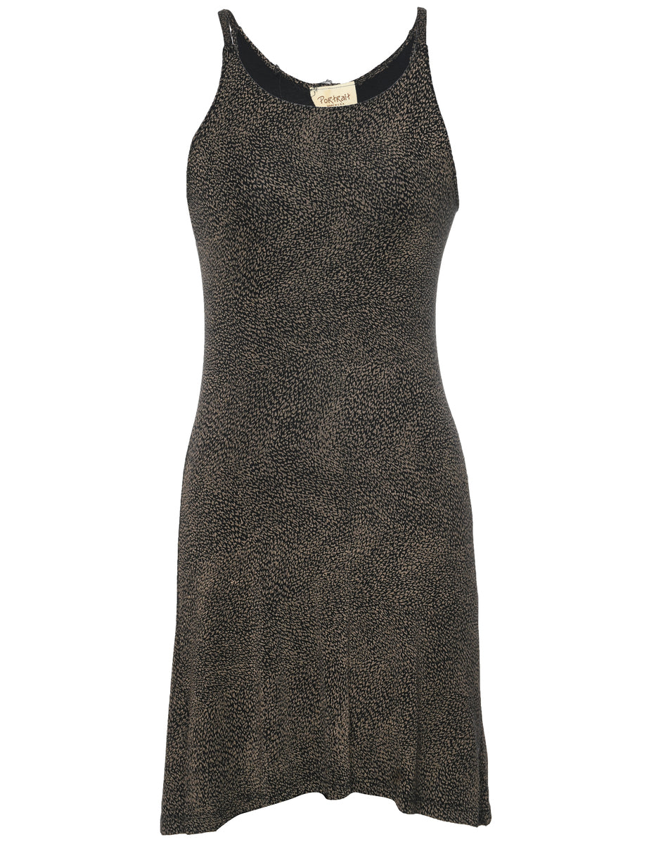 Women's Abstract Pattern Bodycon Dress Black, XS | Beyond Retro Women's Abstract Pattern Bodycon Dress Black, XS | Beyond Retro