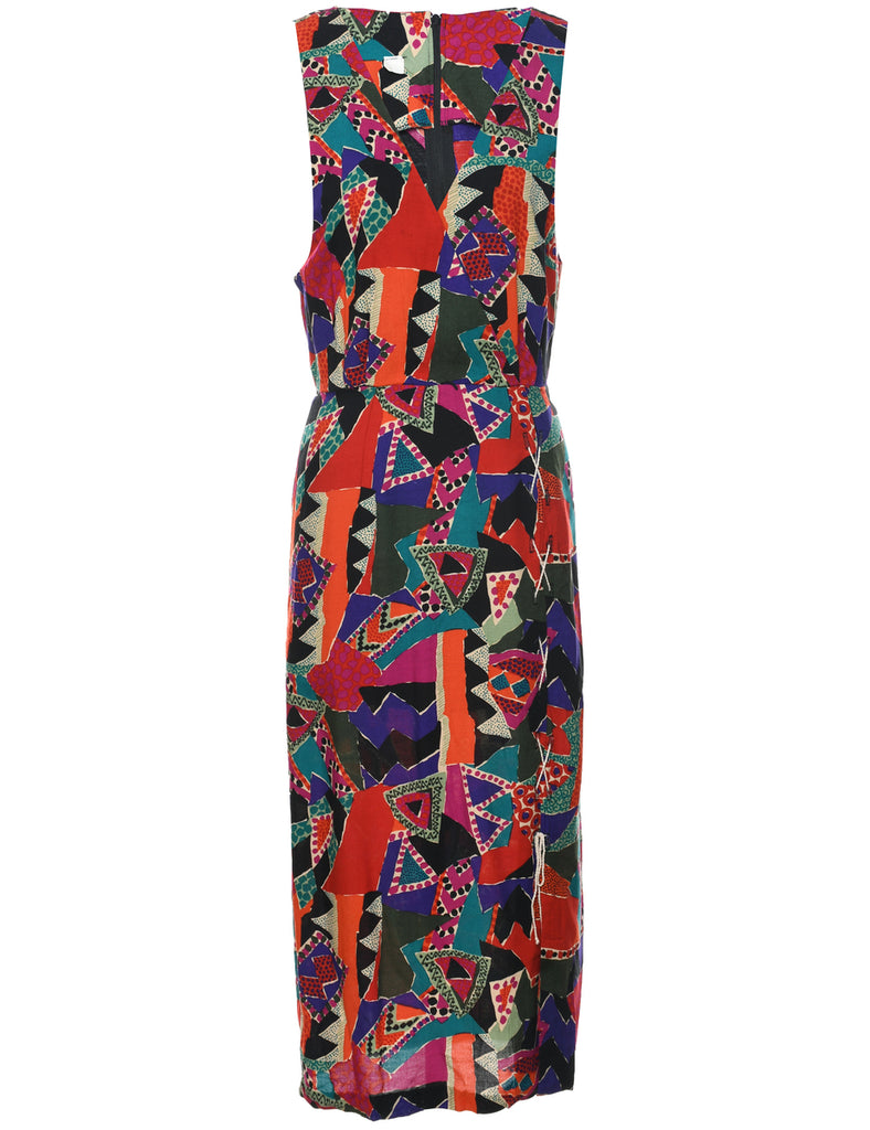 Abstract Pattern Dress - S