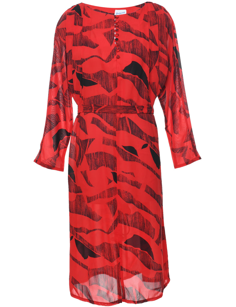 Abstract Pattern Dress - XL
