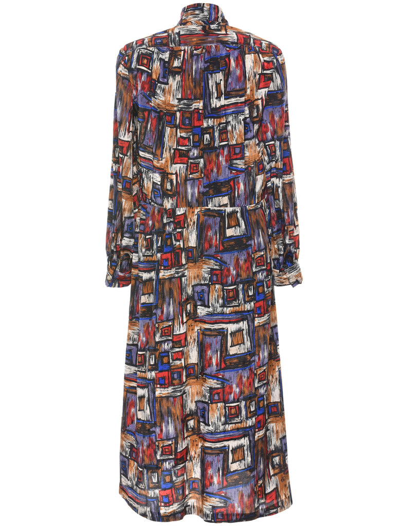 Abstract Pattern Dress - M