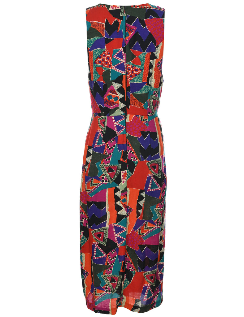 Abstract Pattern Dress - S
