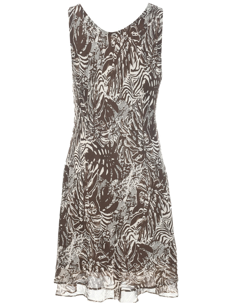 Abstract Pattern Dress - L