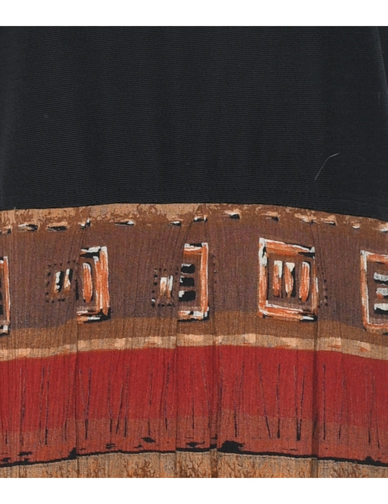 Abstract Pattern Dress - L