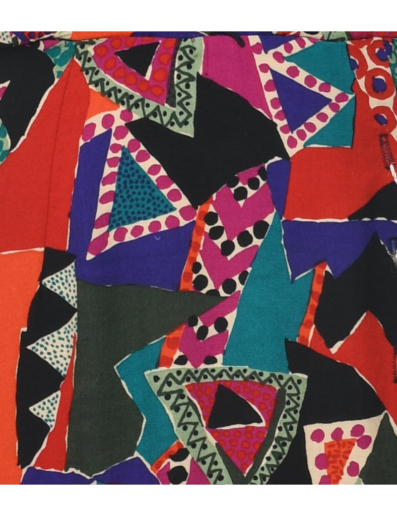 Abstract Pattern Dress - S
