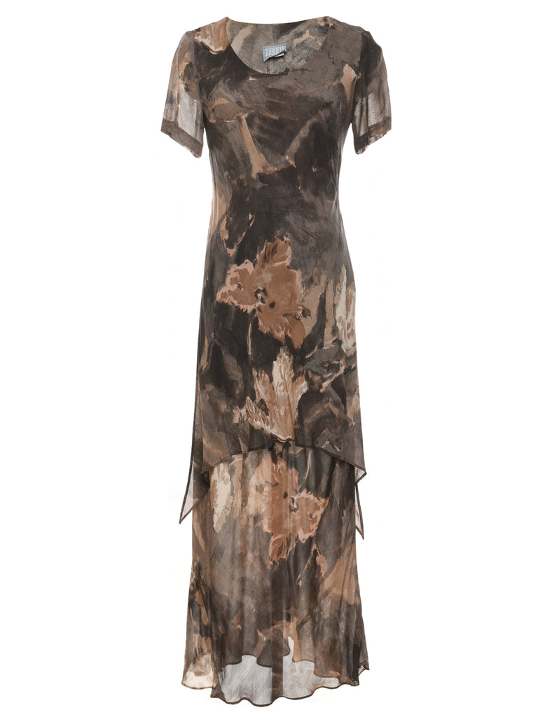 Abstract Pattern Maxi Dress - S