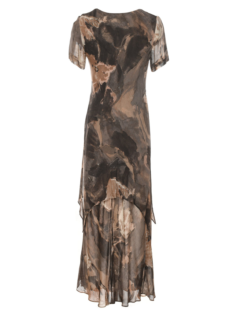 Abstract Pattern Maxi Dress - S