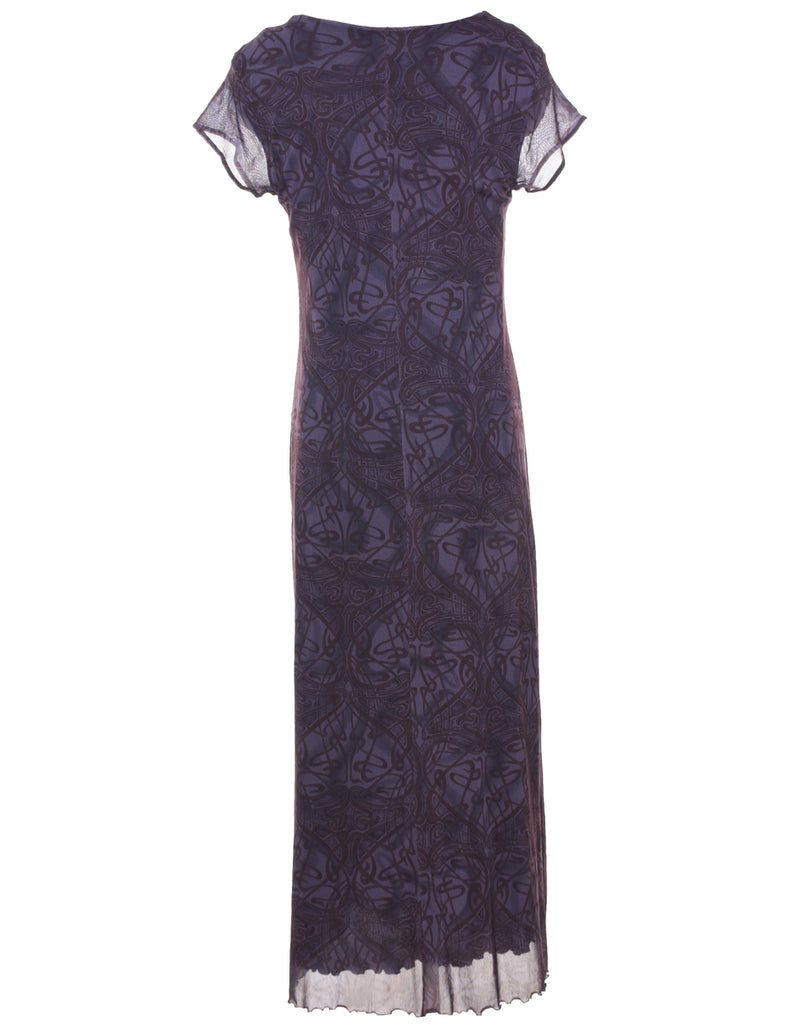 Abstract Pattern Maxi Dress - L
