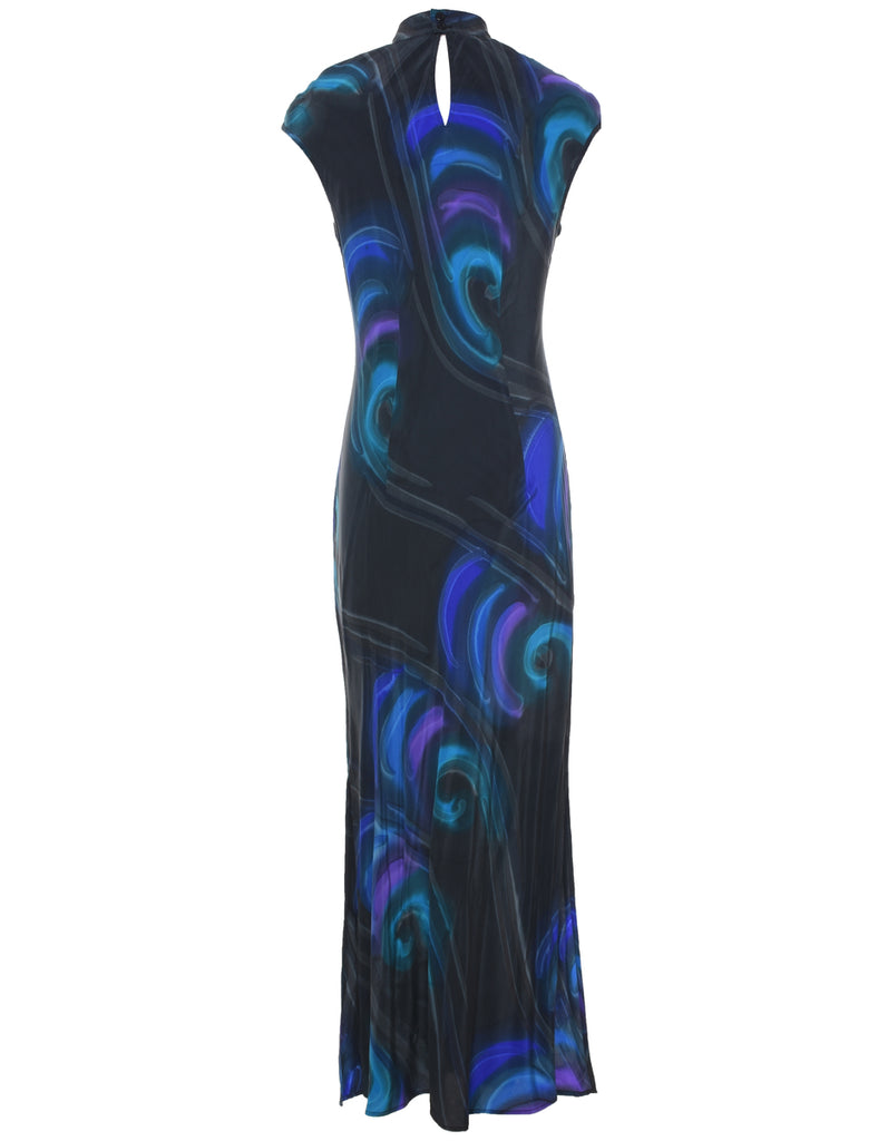 Abstract Pattern Maxi Dress - L