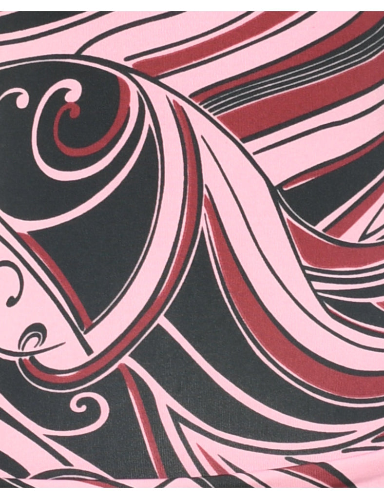 Abstract Pattern Y2K Halterneck Dress - XS