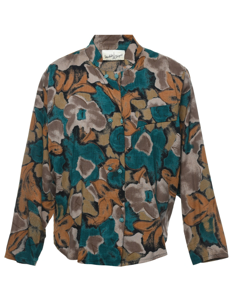 Abstract Print Blouse - L