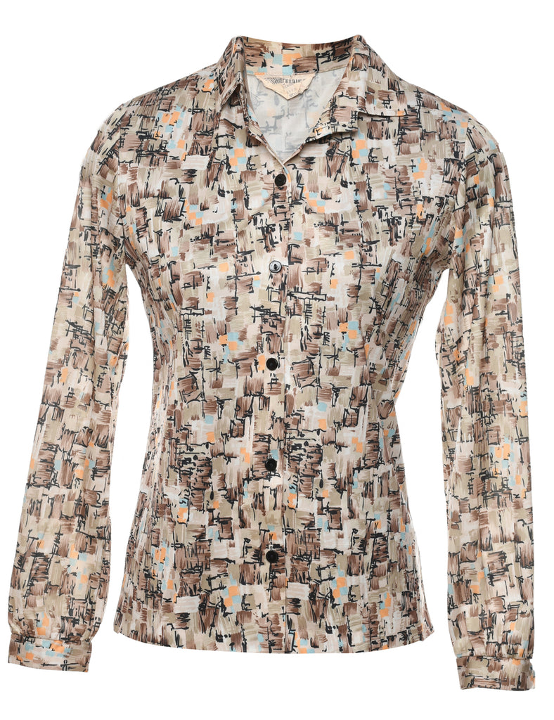 Abstract Print Blouse - M