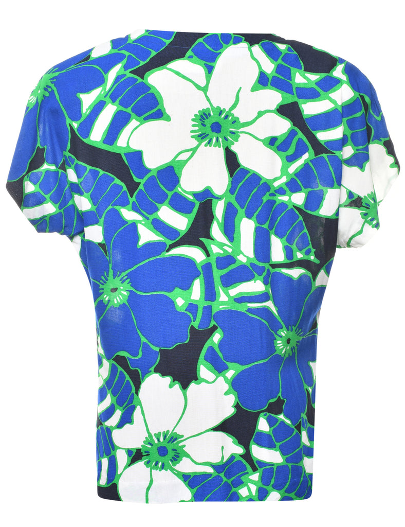 Abstract Print Blouse - L