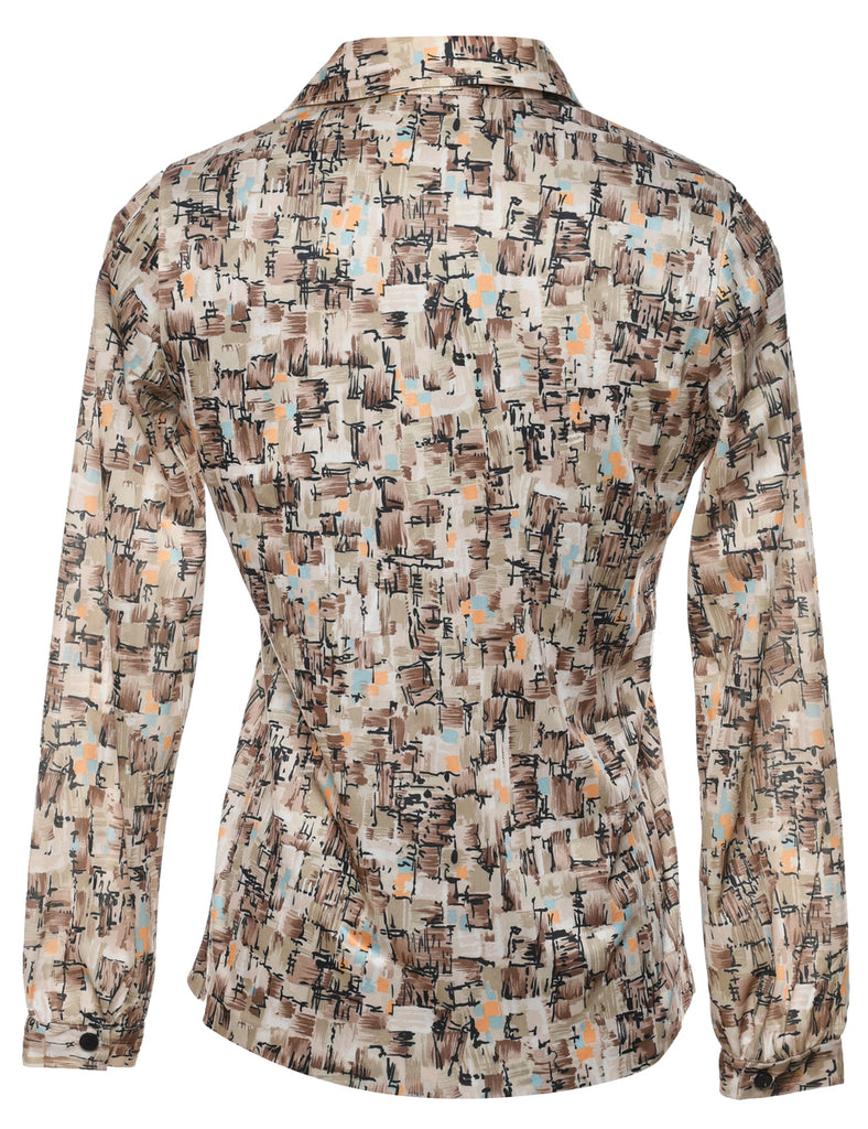 Abstract Print Blouse - M