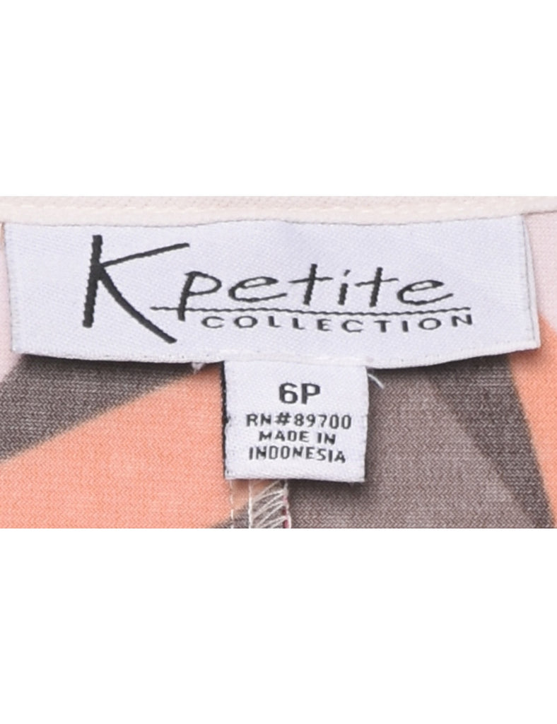 Abstract Print Evening Top - S