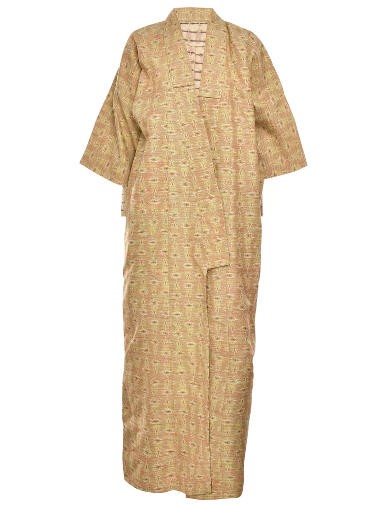 Abstract Print Full Length Kimono - L