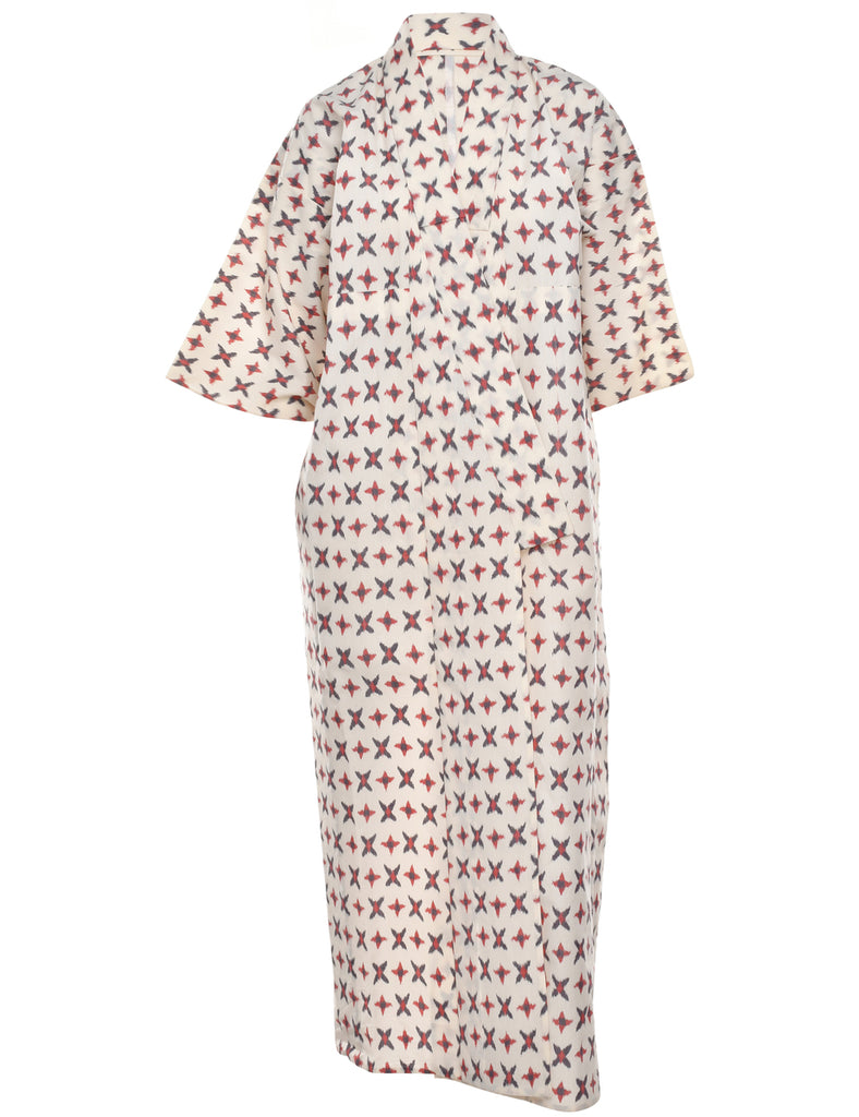 Abstract Print Full Length Kimono - XL
