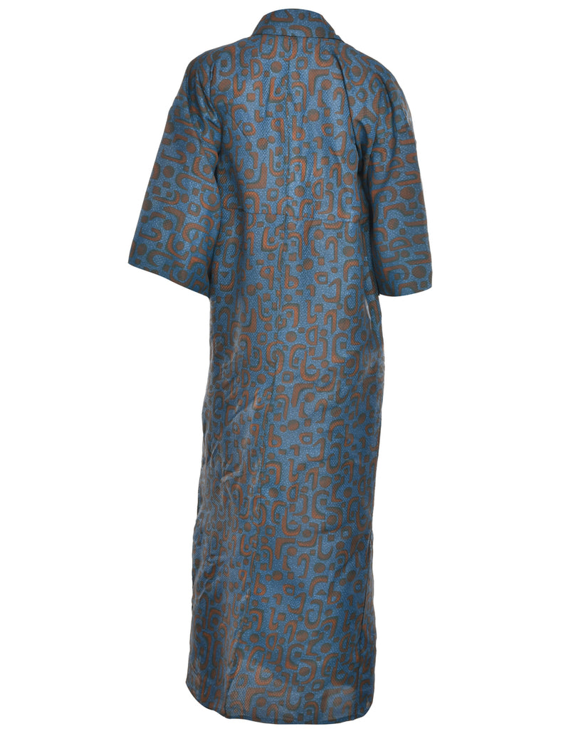 Abstract Print Full Length Kimono - L