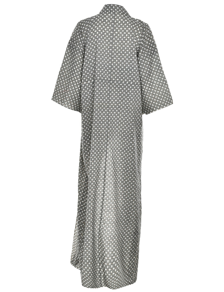 Abstract Print Full Length Kimono - L
