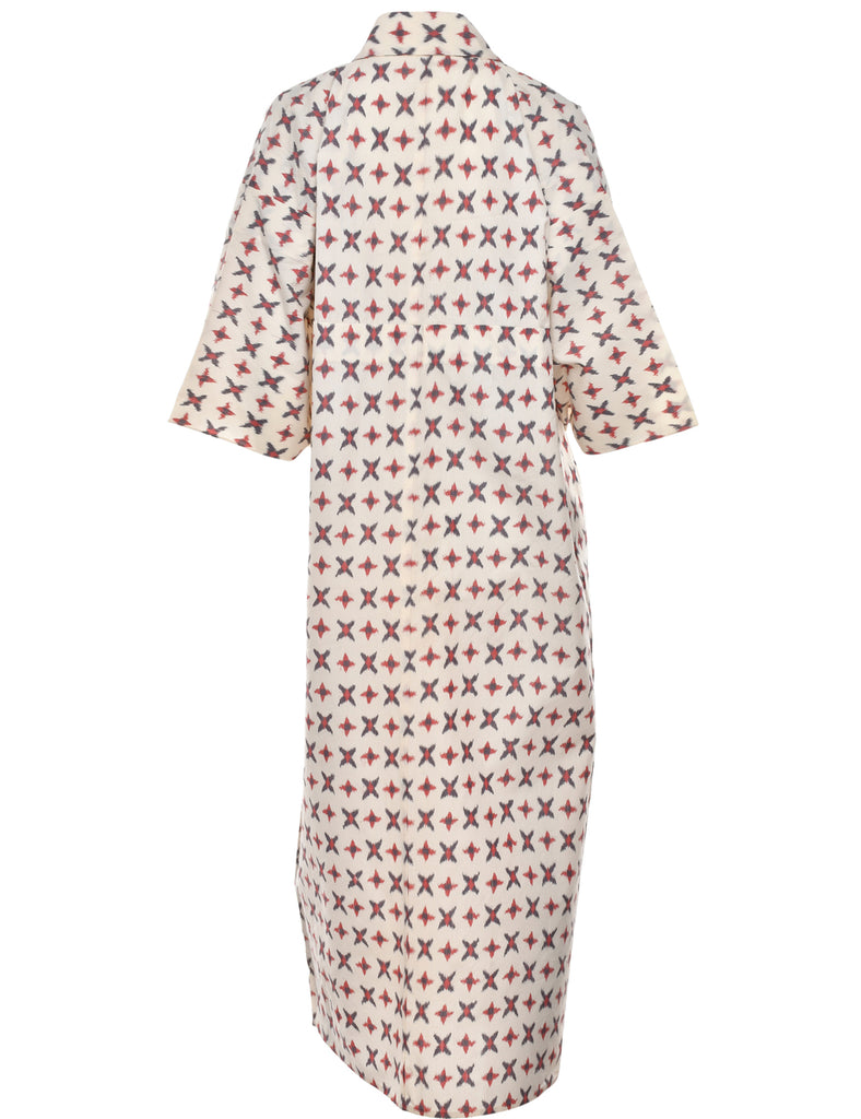 Abstract Print Full Length Kimono - XL