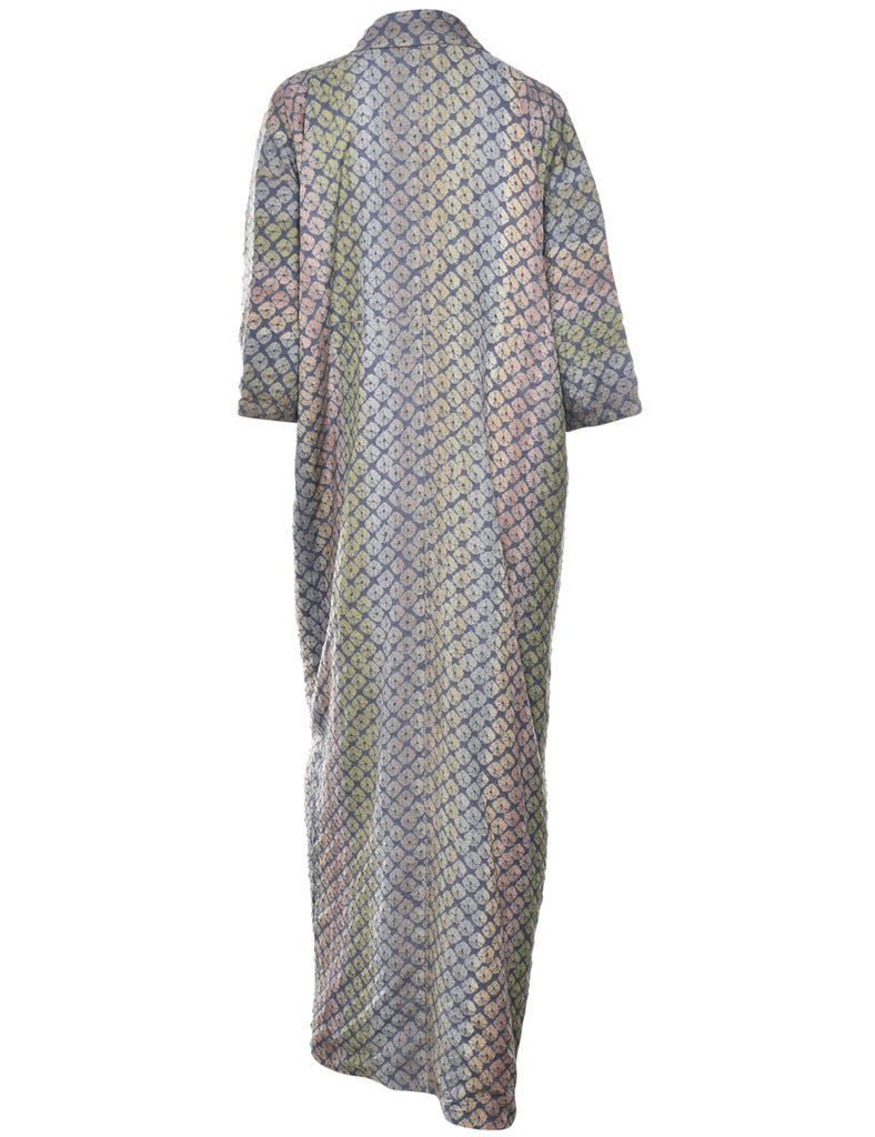 Abstract Print Full Length Kimono - XL