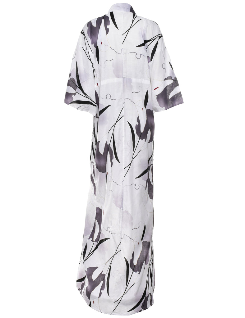 Abstract Print Full Length Kimono - XL