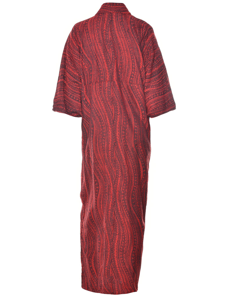 Abstract Print Full Length Kimono - L