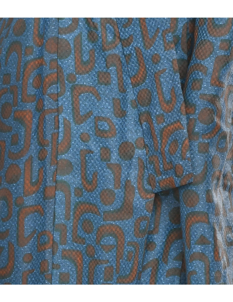 Abstract Print Full Length Kimono - L