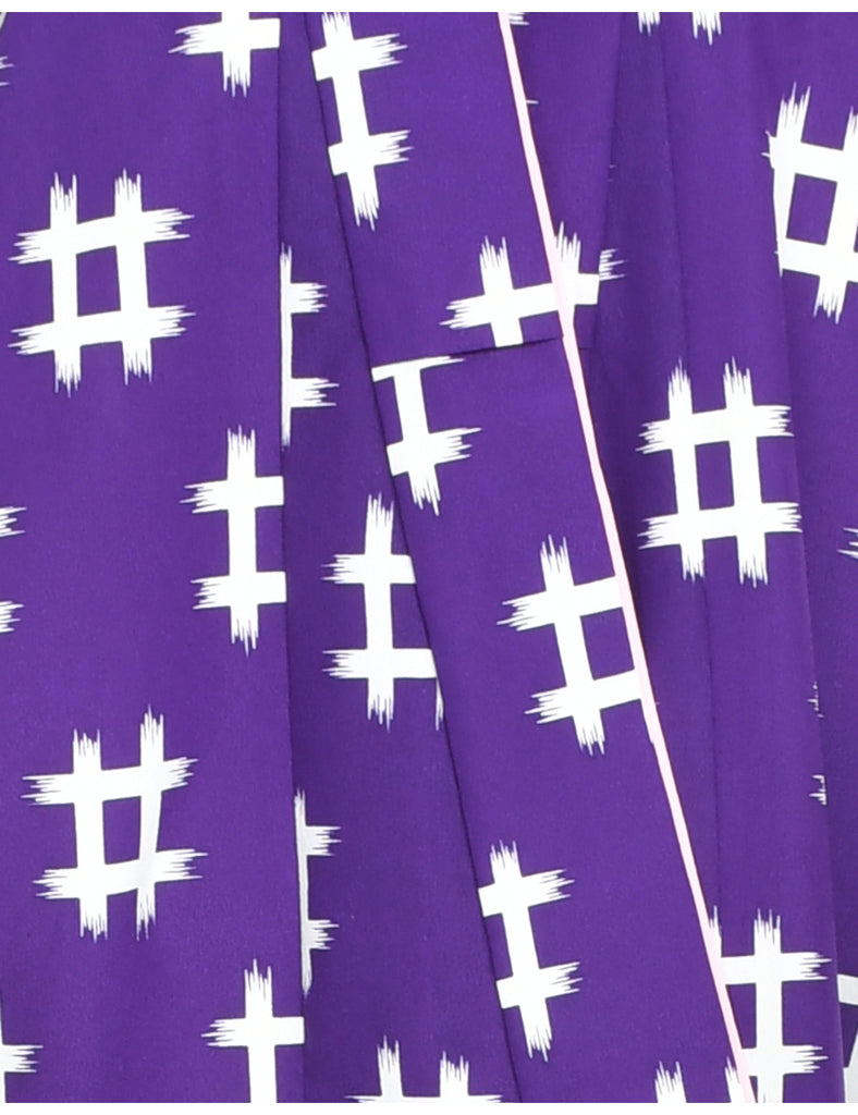 Abstract Print Full Length Kimono - L