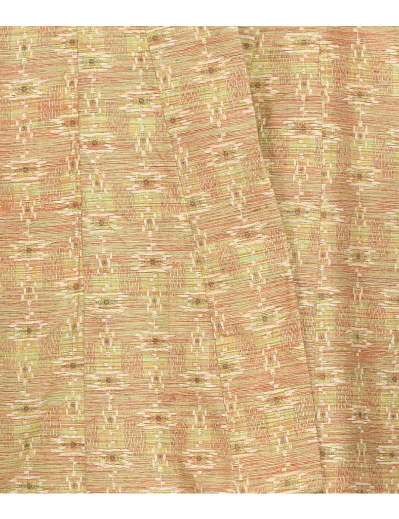 Abstract Print Full Length Kimono - L