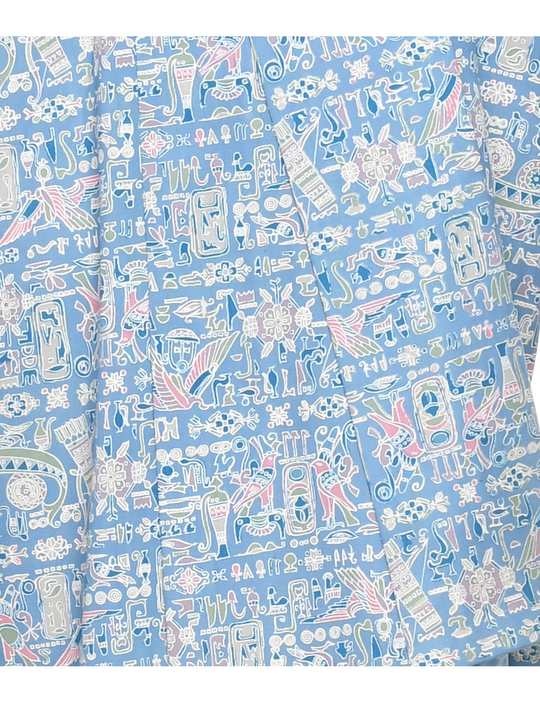 Abstract Print Full Length Kimono - XL