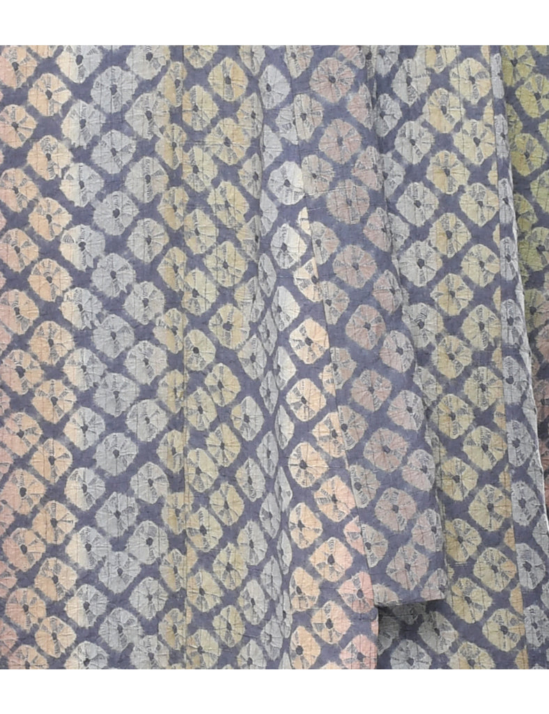 Abstract Print Full Length Kimono - XL