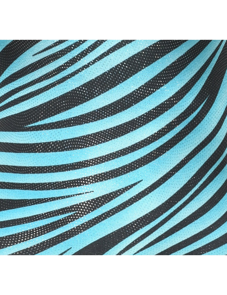 Abstract Print One-piece Swimsuit - S