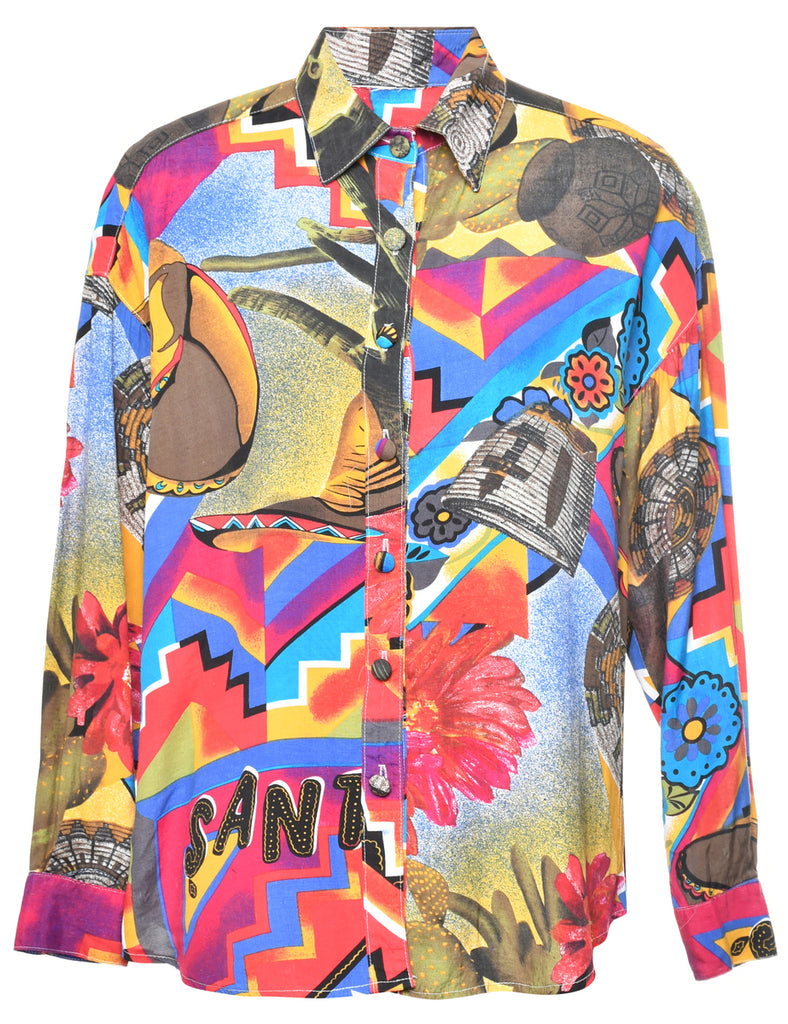 Abstract Print Shirt - L