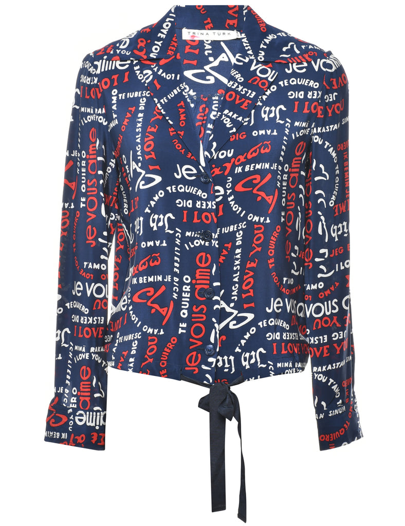 Abstract Print Shirt - L