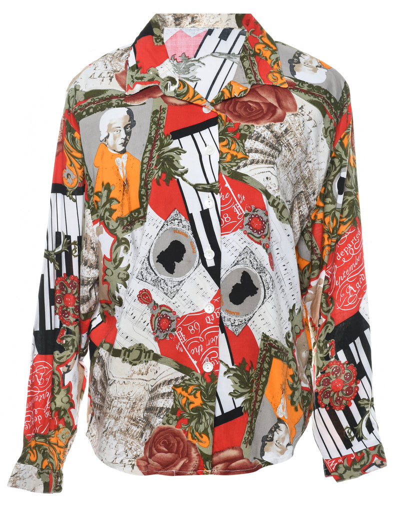 Abstract Print Shirt - L