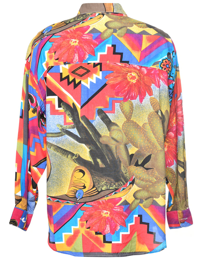 Abstract Print Shirt - L