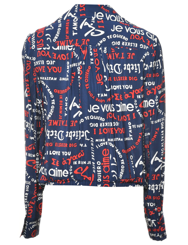 Abstract Print Shirt - L