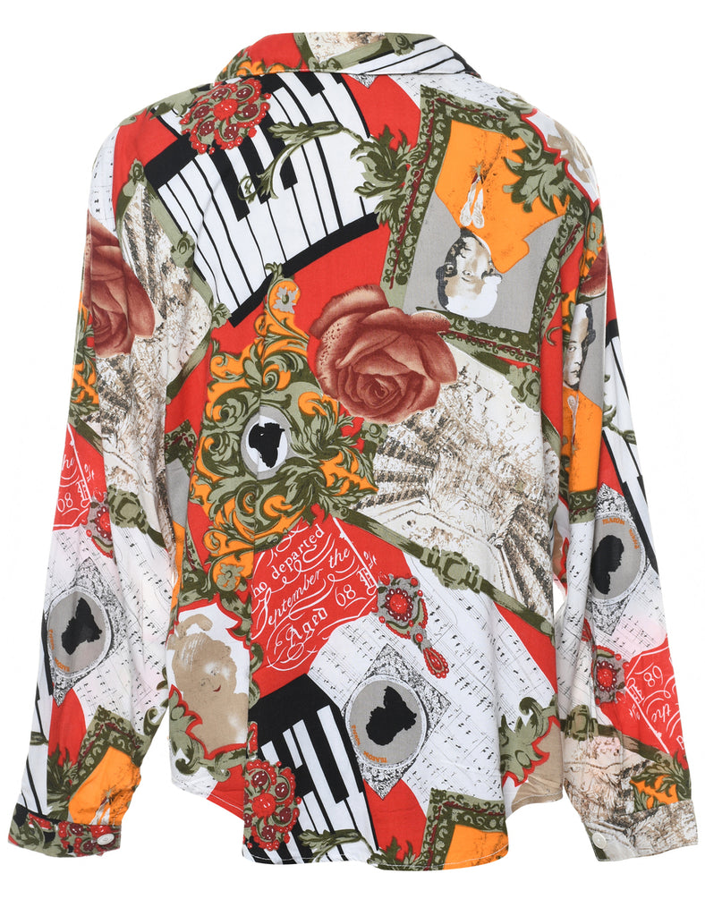 Abstract Print Shirt - L
