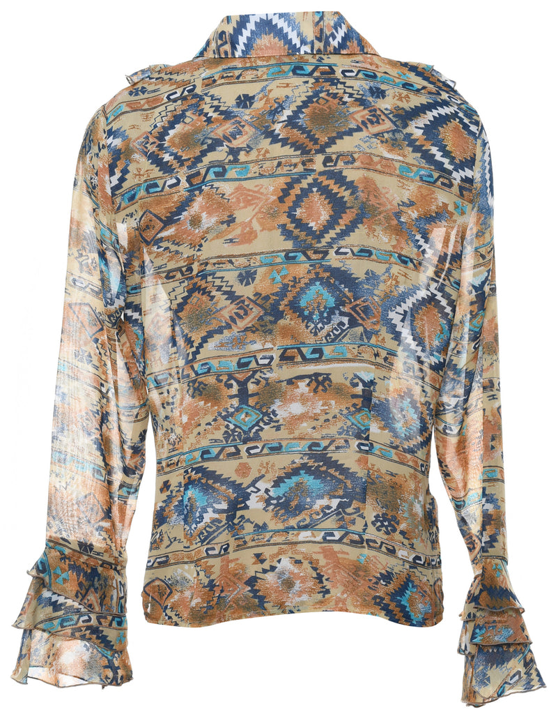 Abstract Print Shirt - S