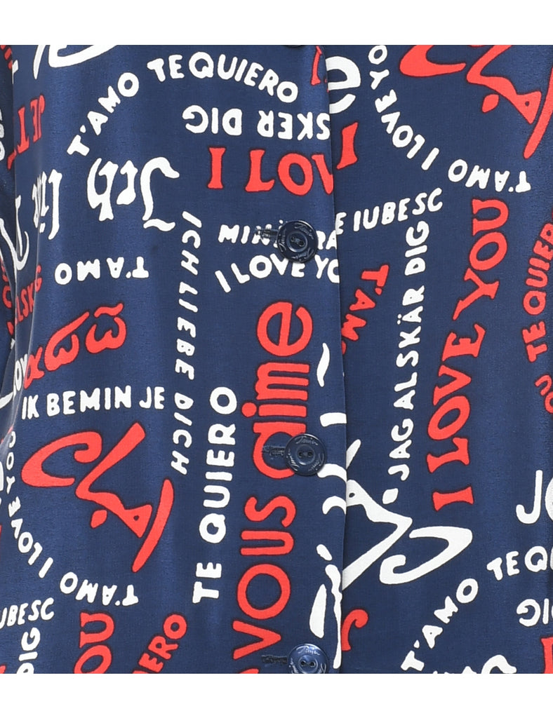 Abstract Print Shirt - L