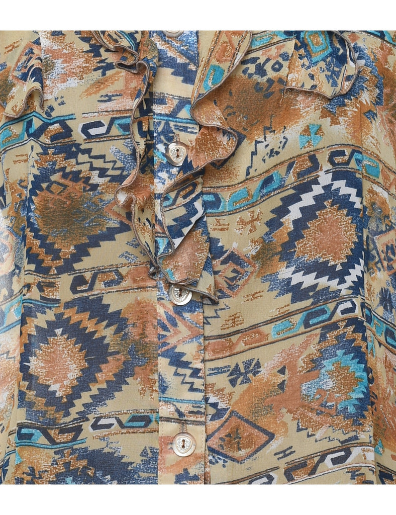 Abstract Print Shirt - S