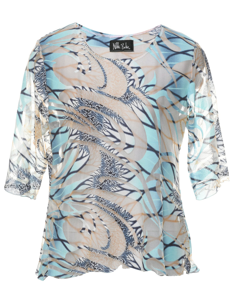 Abstract Print Top - XL