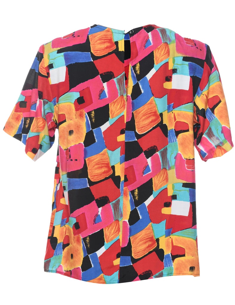 Abstract Print Top - S