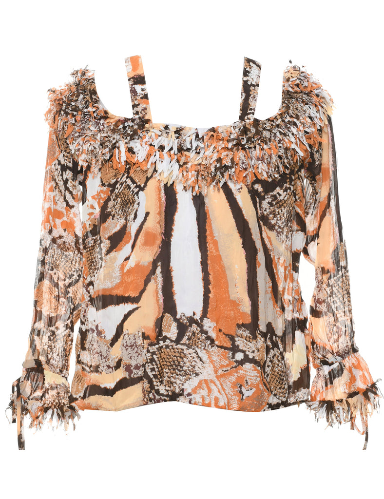 Abstract Printed Top - L