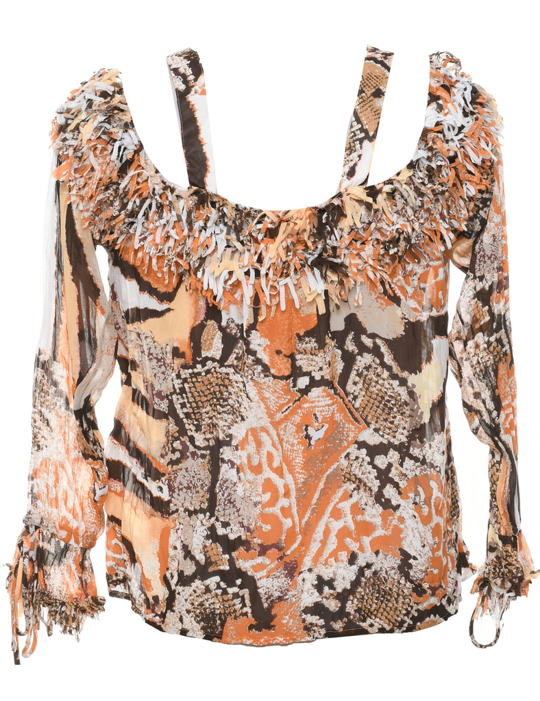 Abstract Printed Top - L