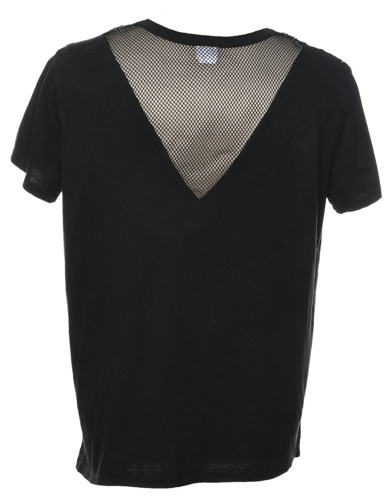 AC/DC Black Printed Band T-shirt - XL